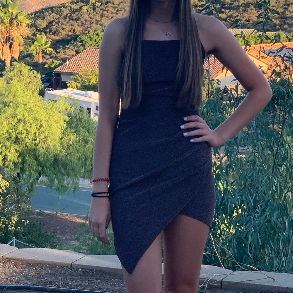 Windsor Shimmering Pink and Black Mini Dress